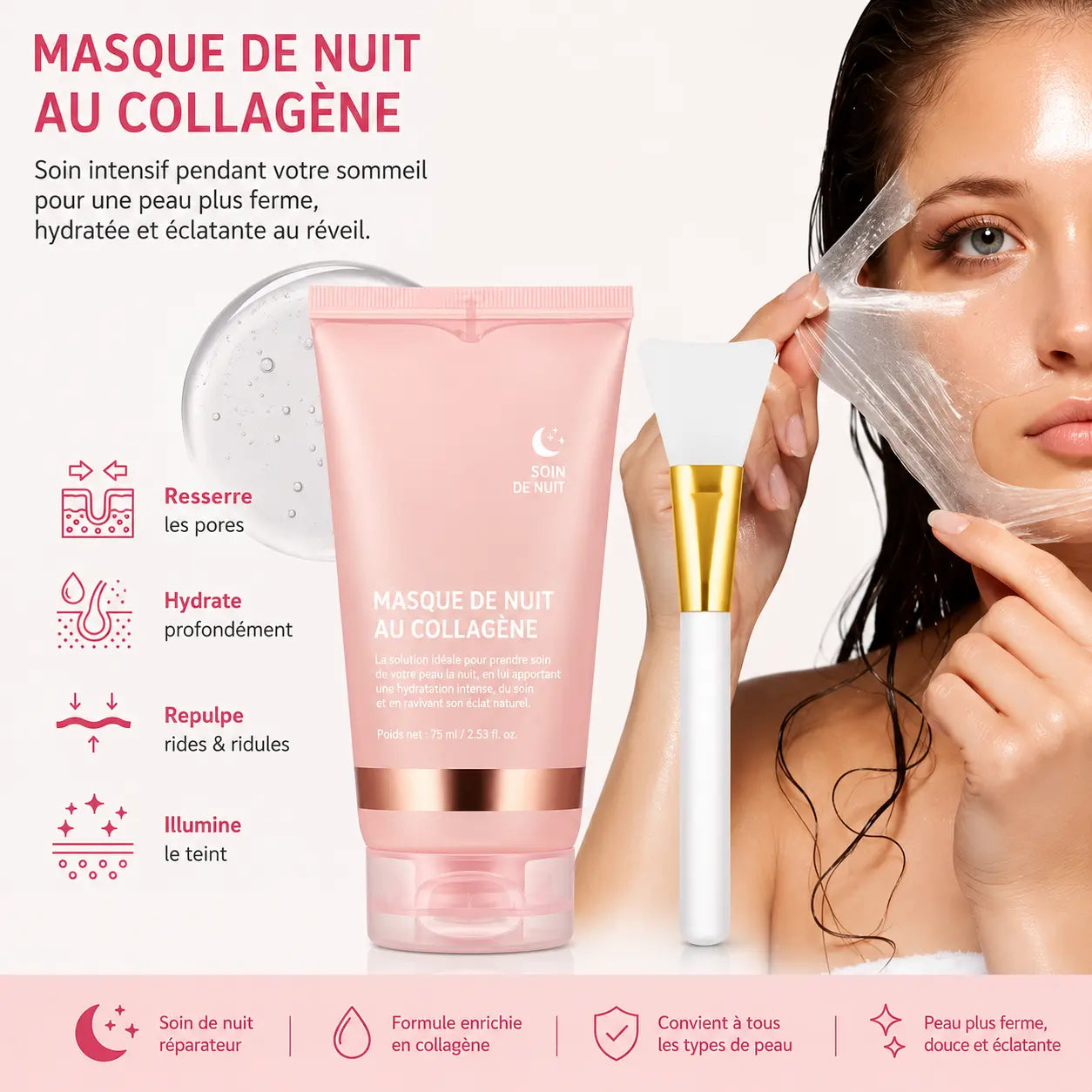 Masque de nuit Coréen au Collagène
